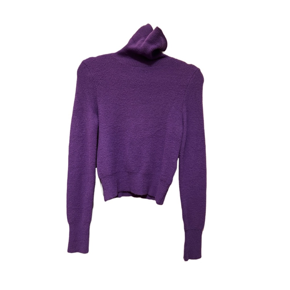 BRAND NEW Purple Zara Soft Feel Knit Turtleneck Sweater - Size S